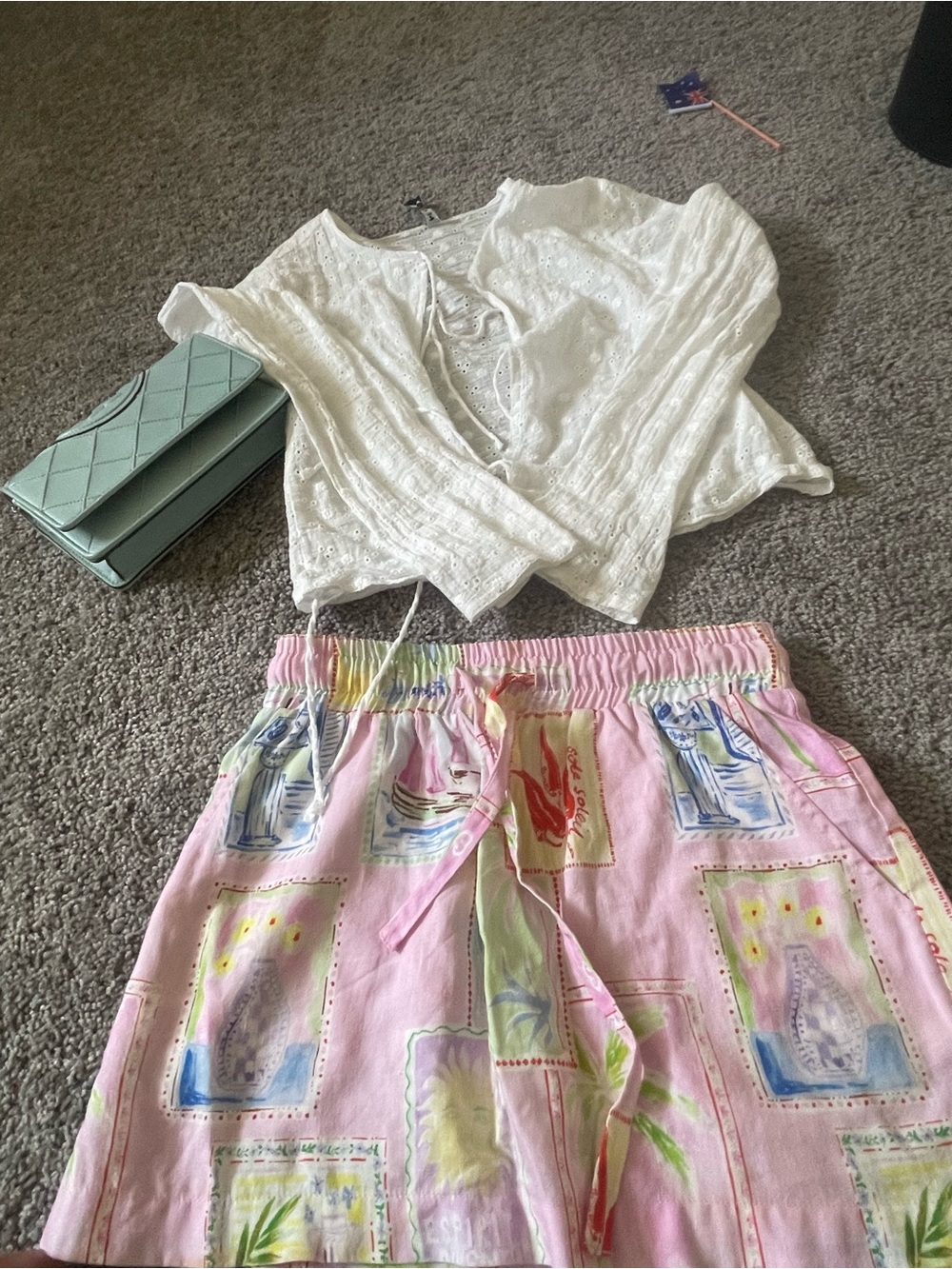 Show Me Your MuMu Pink Tropical Print Mini Skirt - Picture 2 of 4